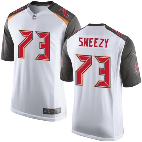 Men's Nike Tampa Bay Buccaneers #73 J. R. Sweezy Game White NFL Jersey