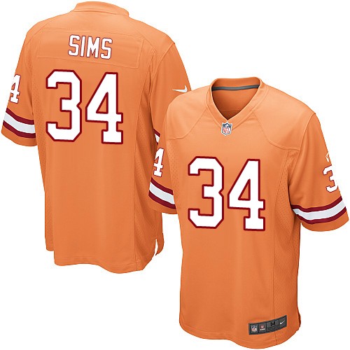 Men's Nike Tampa Bay Buccaneers #34 Charles Sims Limited Orange Glaze Alternate NFL Jersey