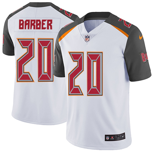 Men's Nike Tampa Bay Buccaneers #20 Ronde Barber White Vapor Untouchable Limited Player NFL Jersey