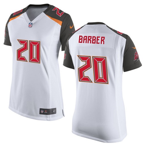 Women's Nike Tampa Bay Buccaneers #20 Ronde Barber Game White NFL Jersey