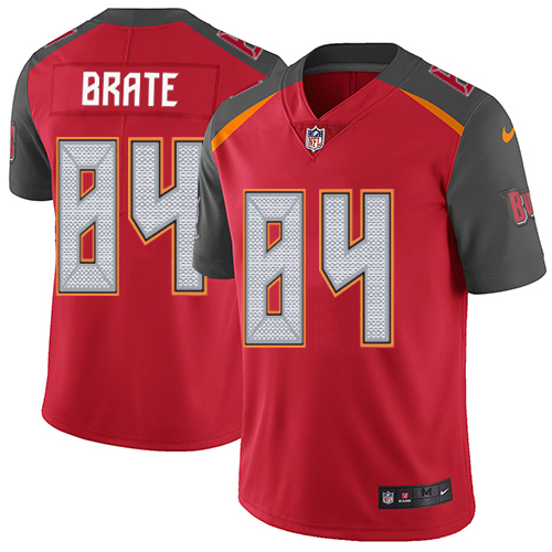 Men's Nike Tampa Bay Buccaneers #84 Cameron Brate Red Team Color Vapor Untouchable Limited Player NFL Jersey
