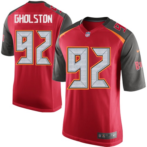 Men's Nike Tampa Bay Buccaneers #92 William Gholston Game Red Team Color NFL Jersey