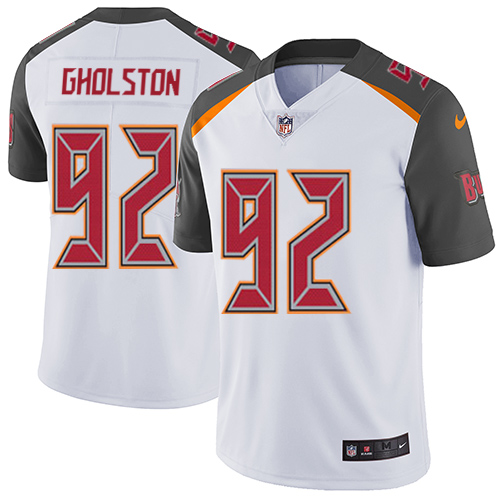 Men's Nike Tampa Bay Buccaneers #92 William Gholston White Vapor Untouchable Limited Player NFL Jersey