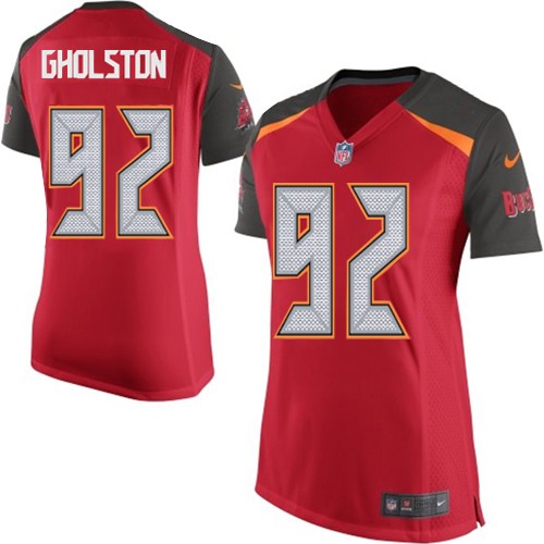 Women's Nike Tampa Bay Buccaneers #92 William Gholston Game Red Team Color NFL Jersey