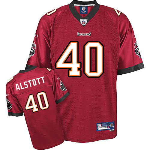Reebok Tampa Bay Buccaneers #40 Mike Alstott Red Team Color Premier EQT Throwback NFL Jersey