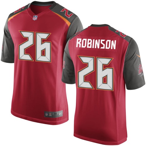 Men's Nike Tampa Bay Buccaneers #26 Josh Robinson Game Red Team Color NFL Jersey