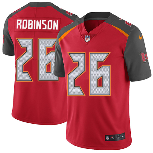 Youth Nike Tampa Bay Buccaneers #26 Josh Robinson Red Team Color Vapor Untouchable Limited Player NFL Jersey