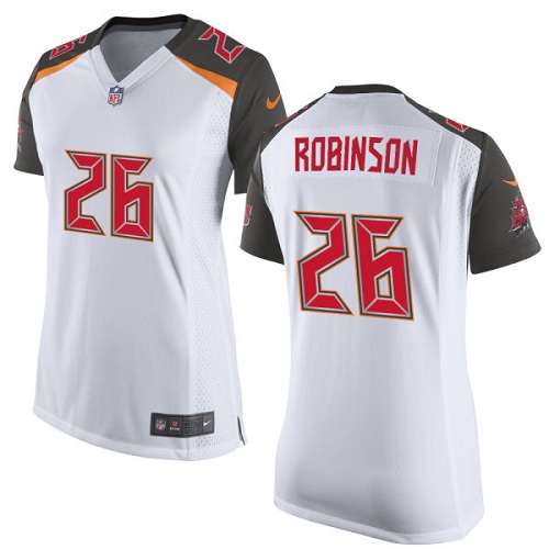 Women's Nike Tampa Bay Buccaneers #26 Josh Robinson Game White NFL Jersey