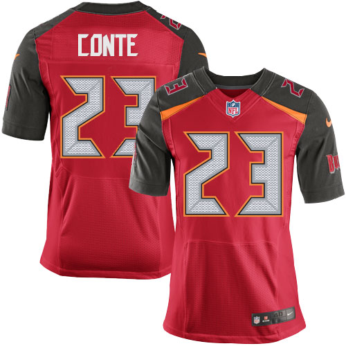 Men's Nike Tampa Bay Buccaneers #23 Chris Conte Elite Red Team Color NFL Jersey