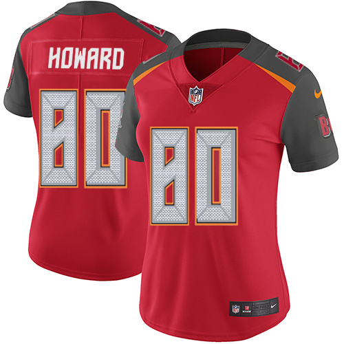 Women's Nike Tampa Bay Buccaneers #80 O. J. Howard Red Team Color Vapor Untouchable Limited Player NFL Jersey