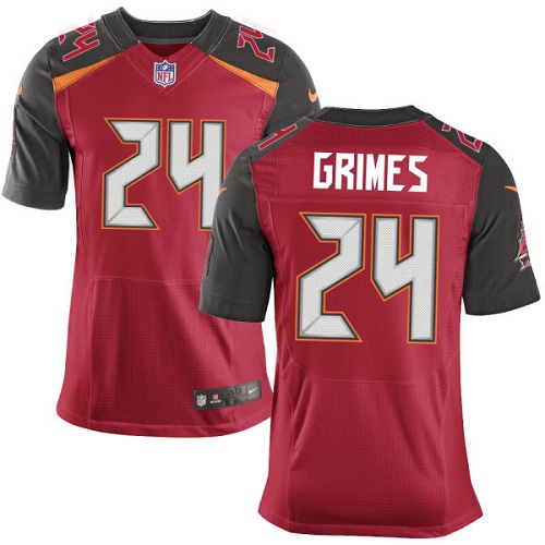 Men's Nike Tampa Bay Buccaneers #24 Brent Grimes Elite Red Team Color NFL Jersey