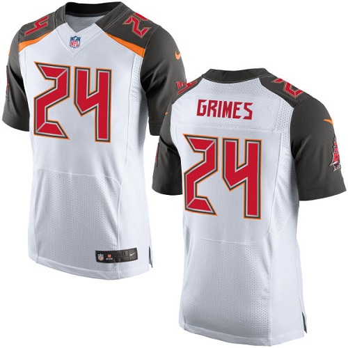 Men's Nike Tampa Bay Buccaneers #24 Brent Grimes Elite White NFL Jersey