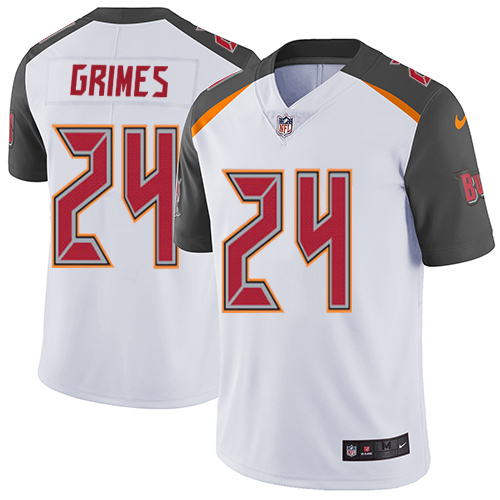 Men's Nike Tampa Bay Buccaneers #24 Brent Grimes White Vapor Untouchable Limited Player NFL Jersey