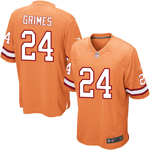 Men's Nike Tampa Bay Buccaneers #24 Brent Grimes Game Orange Glaze Alternate NFL Jersey