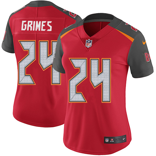 Women's Nike Tampa Bay Buccaneers #24 Brent Grimes Red Team Color Vapor Untouchable Limited Player NFL Jersey