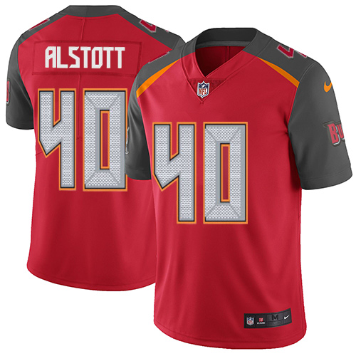 Youth Nike Tampa Bay Buccaneers #40 Mike Alstott Red Team Color Vapor Untouchable Elite Player NFL Jersey