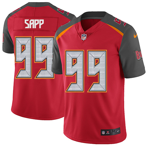 Men's Nike Tampa Bay Buccaneers #99 Warren Sapp Red Team Color Vapor Untouchable Limited Player NFL Jersey