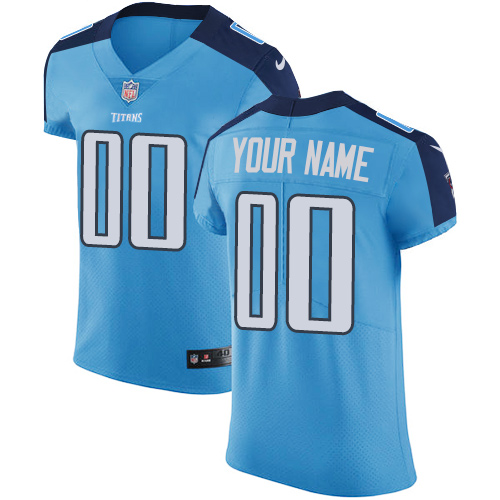 Men's Nike Tennessee Titans Customized Light Blue Team Color Vapor Untouchable Custom Elite NFL Jersey