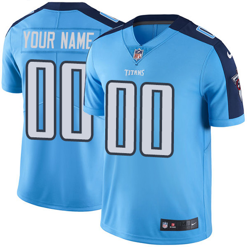 Men's Nike Tennessee Titans Customized Light Blue Team Color Vapor Untouchable Custom Limited NFL Jersey