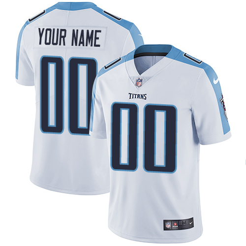 Men's Nike Tennessee Titans Customized White Vapor Untouchable Custom Limited NFL Jersey