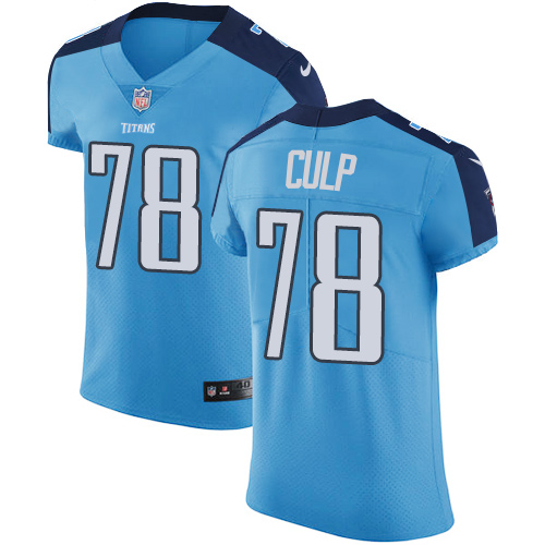 Men's Nike Tennessee Titans #78 Curley Culp Light Blue Team Color Vapor Untouchable Elite Player NFL Jersey