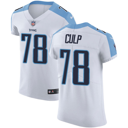 Men's Nike Tennessee Titans #78 Curley Culp White Vapor Untouchable Elite Player NFL Jersey