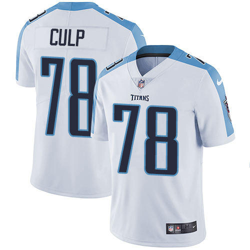 Men's Nike Tennessee Titans #78 Curley Culp White Vapor Untouchable Limited Player NFL Jersey