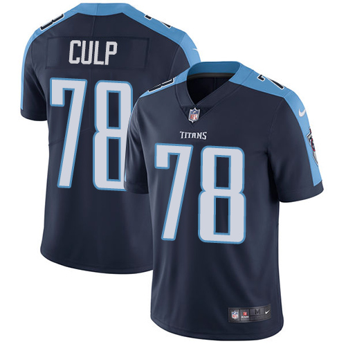 Men's Nike Tennessee Titans #78 Curley Culp Navy Blue Alternate Vapor Untouchable Limited Player NFL Jersey