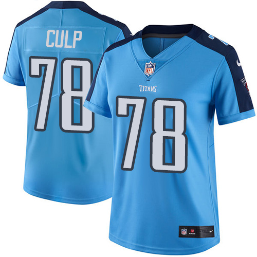 Women's Nike Tennessee Titans #78 Curley Culp Light Blue Team Color Vapor Untouchable Elite Player NFL Jersey