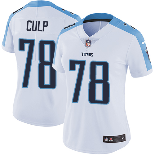 Women's Nike Tennessee Titans #78 Curley Culp White Vapor Untouchable Elite Player NFL Jersey