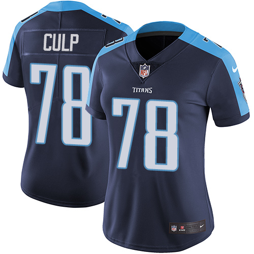 Women's Nike Tennessee Titans #78 Curley Culp Navy Blue Alternate Vapor Untouchable Elite Player NFL Jersey