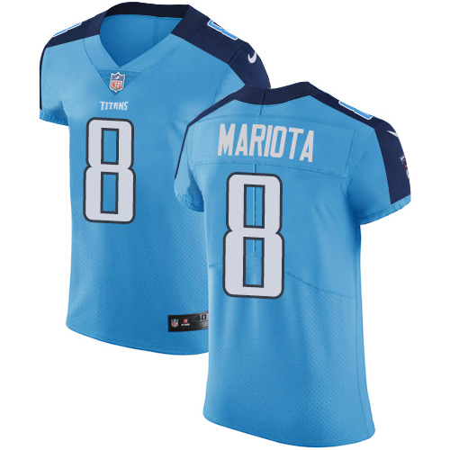 Men's Nike Tennessee Titans #8 Marcus Mariota Light Blue Team Color Vapor Untouchable Elite Player NFL Jersey