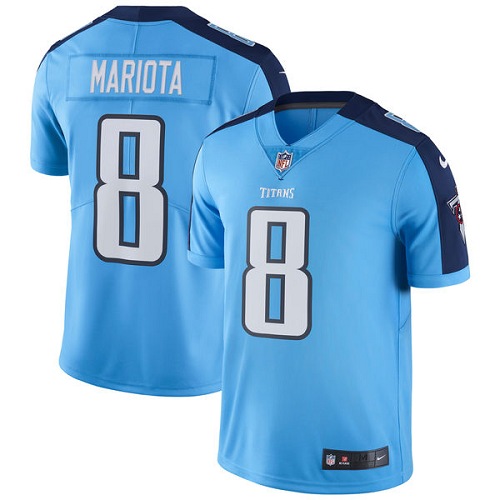 Men's Nike Tennessee Titans #8 Marcus Mariota Light Blue Team Color Vapor Untouchable Limited Player NFL Jersey