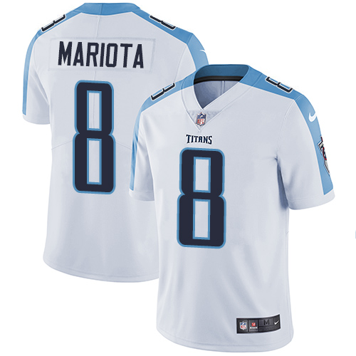 Men's Nike Tennessee Titans #8 Marcus Mariota White Vapor Untouchable Limited Player NFL Jersey