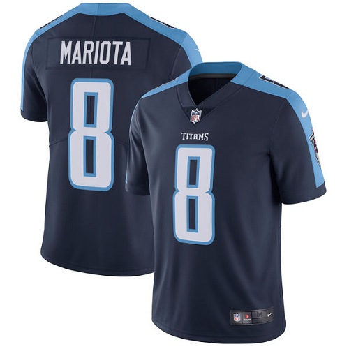 Men's Nike Tennessee Titans #8 Marcus Mariota Navy Blue Alternate Vapor Untouchable Limited Player NFL Jersey
