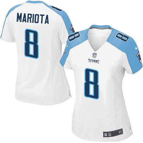 Women's Nike Tennessee Titans #8 Marcus Mariota Game White NFL Jersey