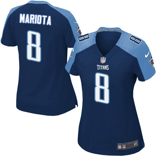 Women's Nike Tennessee Titans #8 Marcus Mariota Game Navy Blue Alternate NFL Jersey