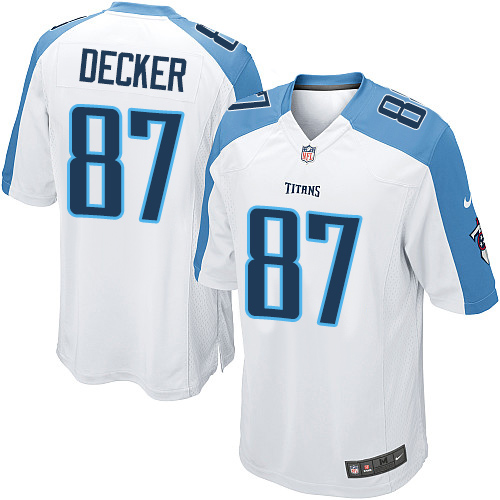Men's Nike Tennessee Titans #87 Eric Decker Game White NFL Jersey