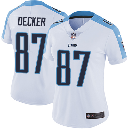 Women's Nike Tennessee Titans #87 Eric Decker White Vapor Untouchable Elite Player NFL Jersey