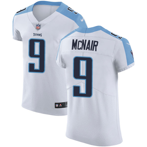 Men's Nike Tennessee Titans #9 Steve McNair White Vapor Untouchable Elite Player NFL Jersey