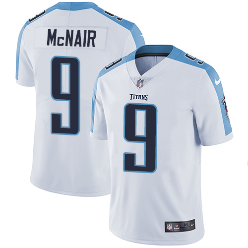 Men's Nike Tennessee Titans #9 Steve McNair White Vapor Untouchable Limited Player NFL Jersey