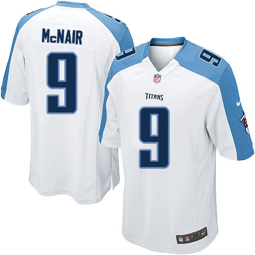 Men's Nike Tennessee Titans #9 Steve McNair Game White NFL Jersey
