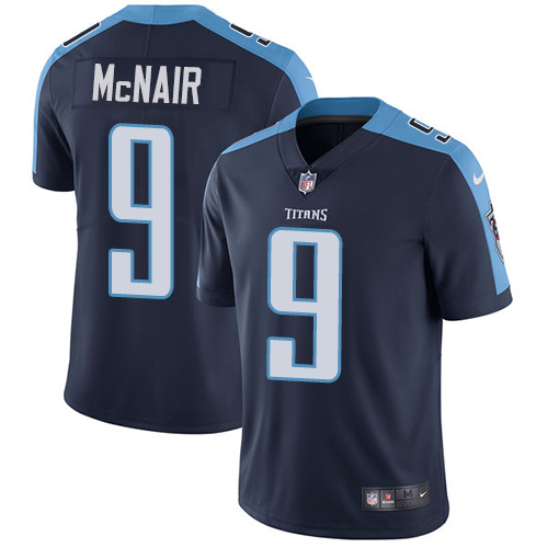Men's Nike Tennessee Titans #9 Steve McNair Navy Blue Alternate Vapor Untouchable Limited Player NFL Jersey