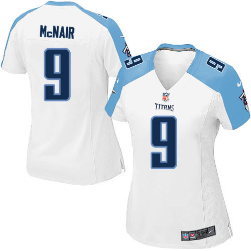 Women's Nike Tennessee Titans #9 Steve McNair Game White NFL Jersey