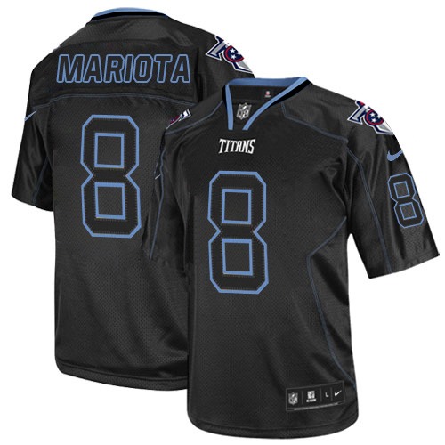 Men's Nike Tennessee Titans #8 Marcus Mariota Elite Lights Out Black NFL Jersey