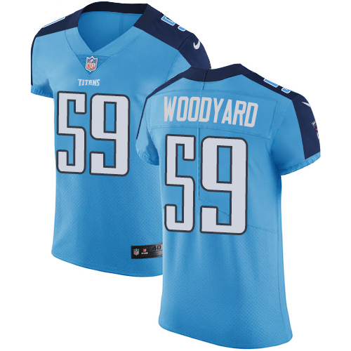 Men's Nike Tennessee Titans #59 Wesley Woodyard Light Blue Team Color Vapor Untouchable Elite Player NFL Jersey