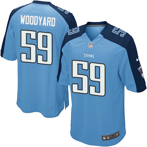 Men's Nike Tennessee Titans #59 Wesley Woodyard Game Light Blue Team Color NFL Jersey