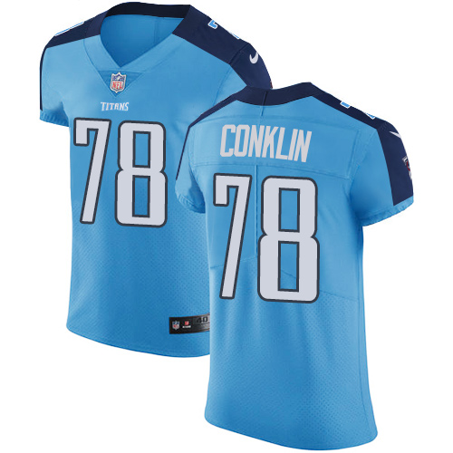 Men's Nike Tennessee Titans #78 Jack Conklin Light Blue Team Color Vapor Untouchable Elite Player NFL Jersey
