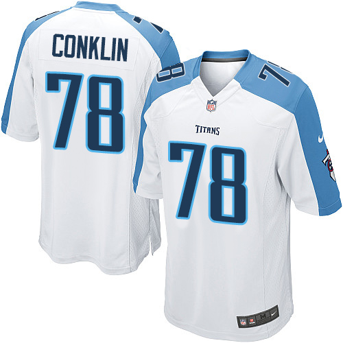 Men's Nike Tennessee Titans #78 Jack Conklin Game White NFL Jersey