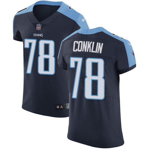 Men's Nike Tennessee Titans #78 Jack Conklin Navy Blue Alternate Vapor Untouchable Elite Player NFL Jersey
